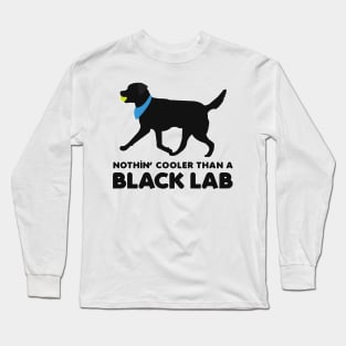 Black Lab Pattern in Red Black Labs with Hearts Dog Patterns Long Sleeve T-Shirt